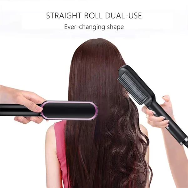 Curly Hair Straightener Brush
